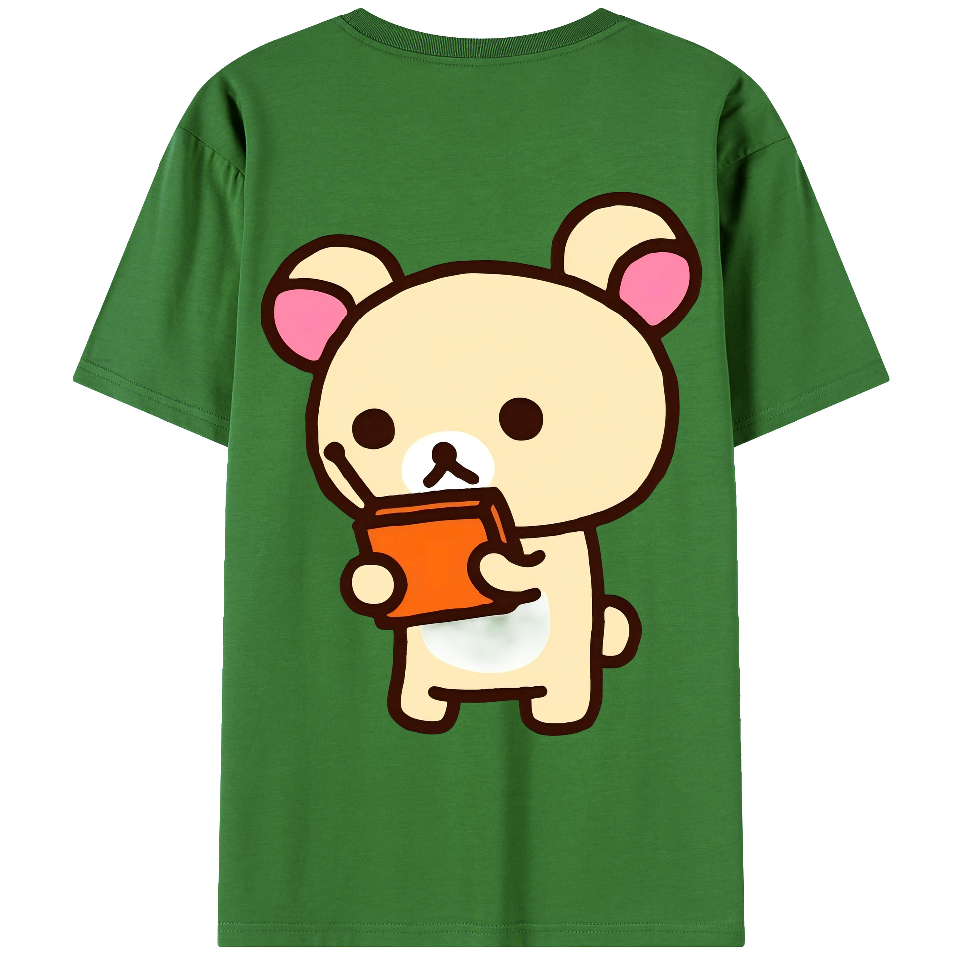 （画像用） リラックマ リラックマ キイロイトリ Rilakkuma Korilakkuma Kiiroitori レディース半袖Tシャツ(バックプリント)